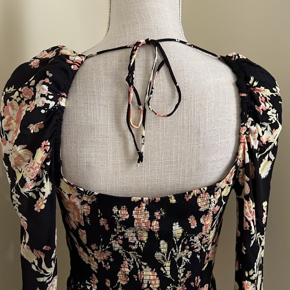 🆕 Free People Hilary Printed Top in Black Combo - Picture 11 of 14